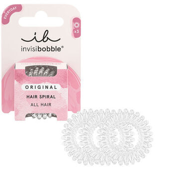Hair ties Invisibobble Invisibobble Elastic Spiral Transparent 3 Units