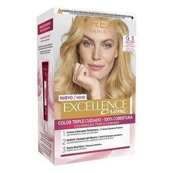 Permanent Dye Excellence L\'Oreal Make Up Nº 9,3 Light Golden Blonde
