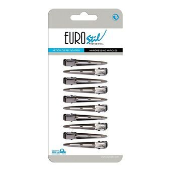 Hair clips Eurostil 11475 metal (10 uds)