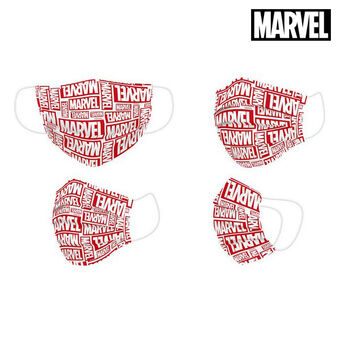 Hygienic Face Mask Marvel + 11 Years Red