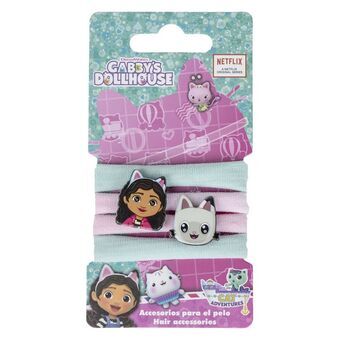 Hair ties Gabby\'s Dollhouse 4 Pieces Pink