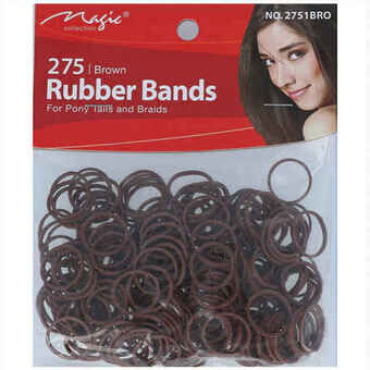 Rubber Hair Bands Brown