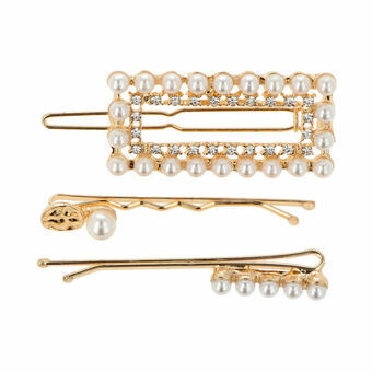 Bun hairpins Inca   Golden Beads (3 Pieces)
