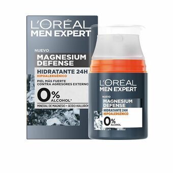 Hydrating Facial Cream L\'Oreal Make Up Men Expert Magnesium Defense 24 hours 50 ml