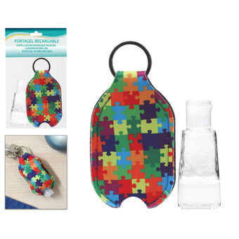 Keychain Multicolour Puzzle Hand Sanitiser