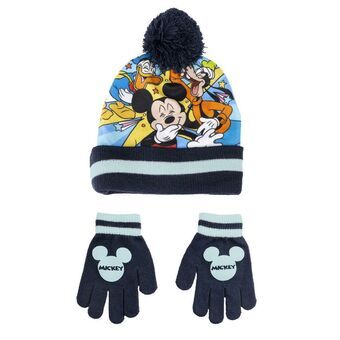 Hat & Gloves Mickey Mouse 2 Pieces Dark blue