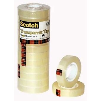 Adhesive Tape Scotch Transparent (12 x 33 mm) (12 Units)