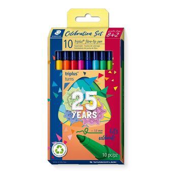 Set of Felt Tip Pens Staedtler Triplus Celebration 10 Pieces Multicolour