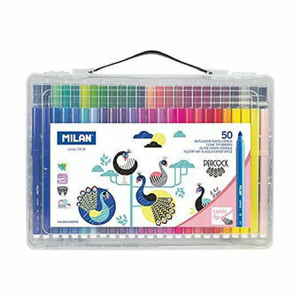 felt-tip pens Milan Peacock Briefcase