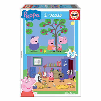 2-Puzzle Set   Peppa Pig         48 Pieces 28 x 20 cm  