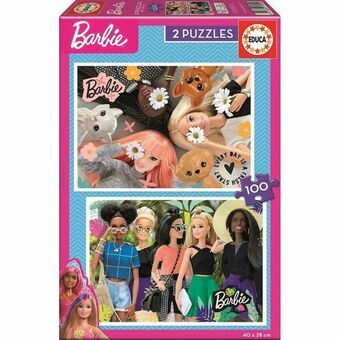 2-Puzzle Set Barbie 100 Pieces
