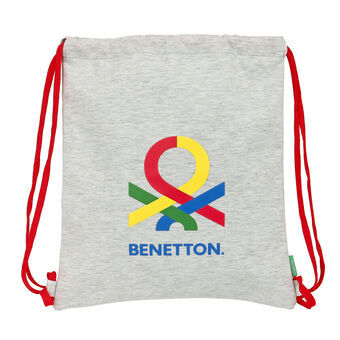 Backpack with Strings Benetton Pop Grey (35 x 40 x 1 cm)