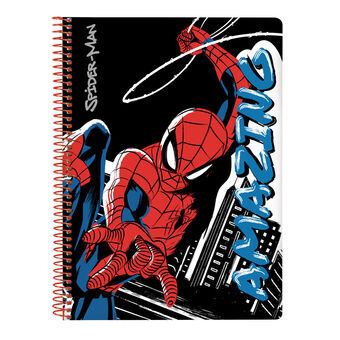 Notebook Spiderman Hero Black 80 Sheets A5