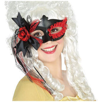 Venetian Eye Mask Red Black PVC