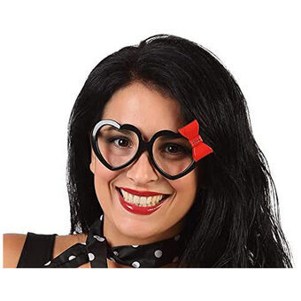 Glasses Costune accessories Hearts Black