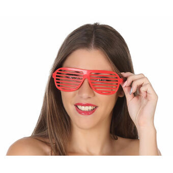 Glasses Striped Red