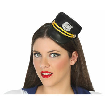 Headband Police cap Hat Mini Black