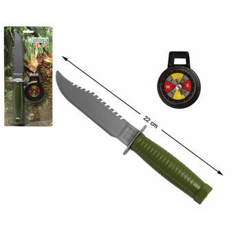Knife Plastic 22 cm Compass Camouflage