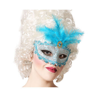 Feather Eye Mask Blue 17 x 17 cm