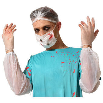 Costume for Adults Set Bloody Doctor Halloween White Plastic (One size)