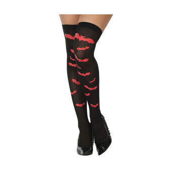 Costume Stockings Bats One size Red Multicolour