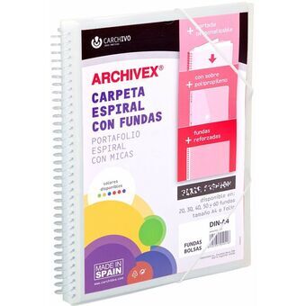 Organiser Folder Carchivo Archivex-Star Transparent A4 Spiral