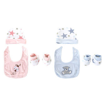 Gift Set for Babies DKD Home Decor Stars 0-6 Months Blue Pink Cotton (2 Units) (3 Pieces)