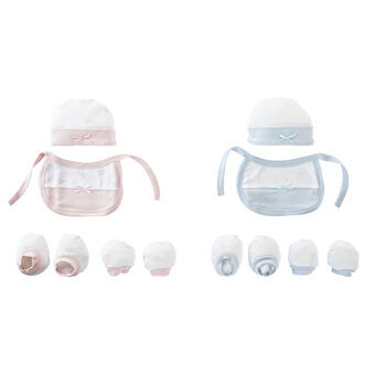 Gift Set for Babies DKD Home Decor Cotton Stars 0-6 Months Blue Pink (4 Pieces) (2 Units)