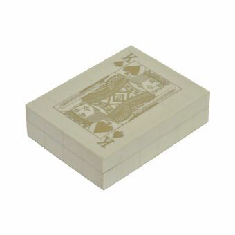 Card Game DKD Home Decor Resin Golden Ivory (9 x 12 x 3.5 cm)