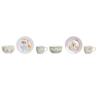Children’s Dinner Set DKD Home Decor Porcelain (2 Units)