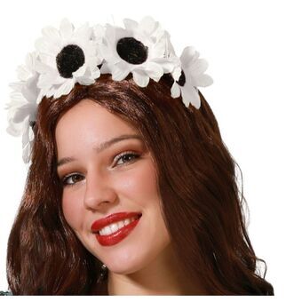 Headband Flowers White