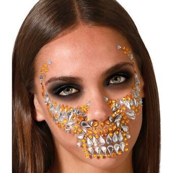 Body and Face Stickers Skull Golden