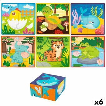 3D Puzzle Lisciani animals 4 Pieces 22 x 23 x 1 cm (6 Units)