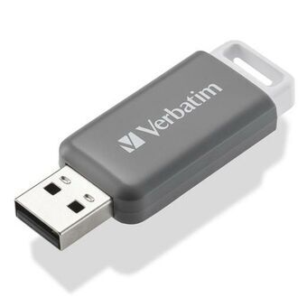 Pendrive Verbatim V DataBar Hi-Speed 128 GB USB 2.0 Retractable Grey