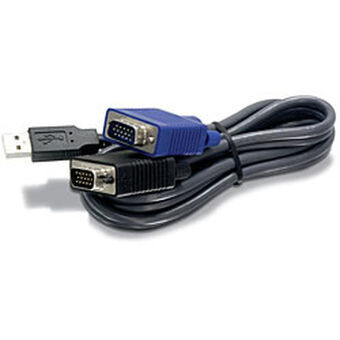 Cable KVM Trendnet TK-CU15 Black