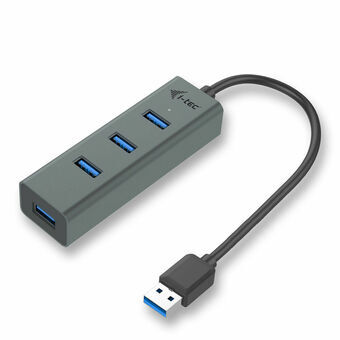 USB Hub i-Tec U3HUBMETAL403 Black Grey