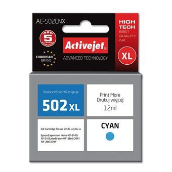 Compatible Ink Cartridge Activejet AE-502CNX Cyan