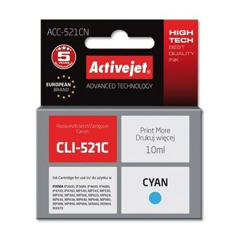 Compatible Ink Cartridge Activejet ACC-521CN Cyan