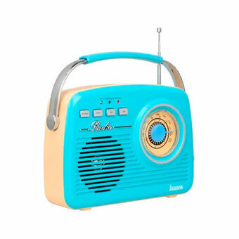 Portable&nbsp;Bluetooth Radio Lauson RA142 Blue Cream AM/FM Vintage