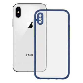 Mobile cover iPhone X , XS KSIX Duo Soft Blue