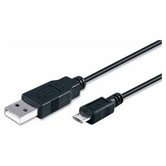USB 2.0 A to Micro USB B Cable TM Electron Black 1,8 m
