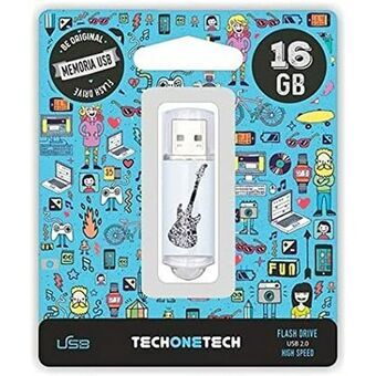USB stick Tech One Tech Be Original Crazy Black Guitar 16 GB