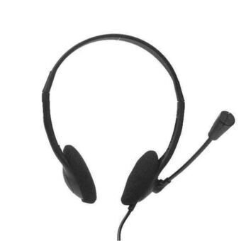 Headphones with Microphone Nilox NXAU0000002 Black (1 Unit)