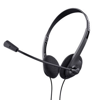 Headphones with Microphone Trust 24659 Black USB Jack 3.5 mm 1,8 m
