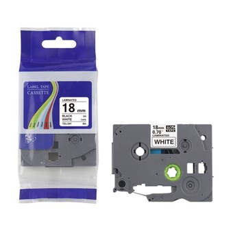 Brother Compatible TZ 231 - Black text White tape 12mm x 8 m