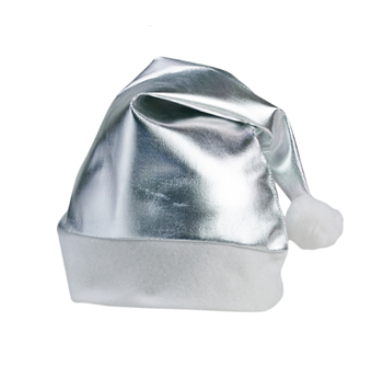 Metallic Santa cap - Color: Silver colored