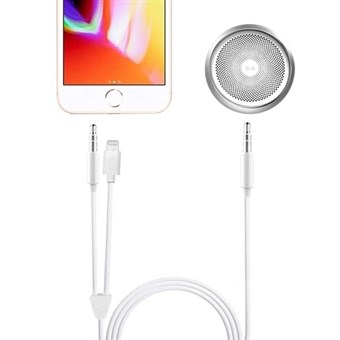 Lightning for 3.5mm Audio Cable 1m for iOS and Android - White