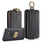 CaseMe Premium Leather Wallet with Magnetic Cover for Samsung Galaxy S9 - Black