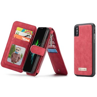 CaseMe Flip Wallet for iPhone X / iPhone Xs - Red