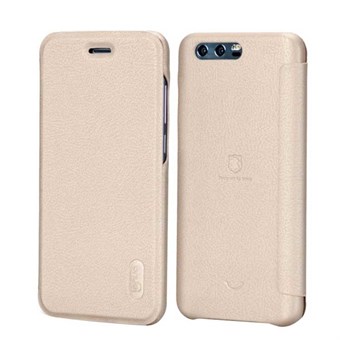 Lenuo Style Flip Case in Imitation Leather for Huawei Honor 9 - Gold